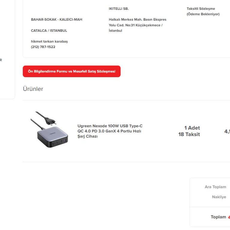 Teslim Edilmeyen Ürünün Ödemesi Alınıyor, İptal Seçeneği Yok