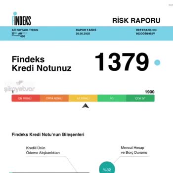 Findeks Raporunda Mavi Nokta