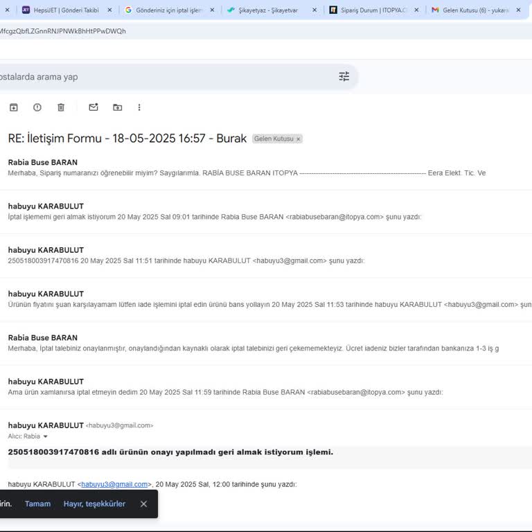 İptal Talebimin Geciktirilmesi Ve Mağduriyet Yaşatılması
