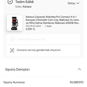 Karaca Çay Makinesi Sürekli Arızalanıyor Ve Müşteri Hizmeti Yetersiz