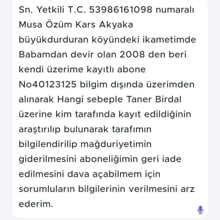 Aboneliğim Bilgim Dışında Başka Birine Devredilmiş