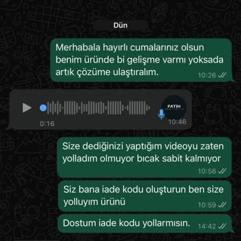 Aldığım Çakı Arızalı Çıktı Satıcı İletişime Geçmiyor
