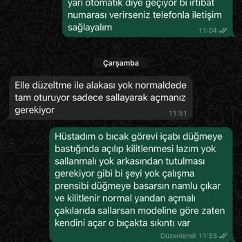 Aldığım Çakı Arızalı Çıktı Satıcı İletişime Geçmiyor