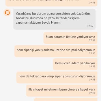 İptal Edilen Siparişin Ücreti İade Edilmedi, Müşteri Mağdur Edildi