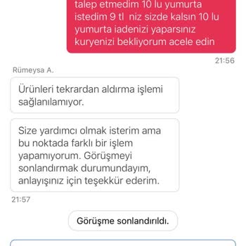 Kırık Yumurta İçin Eksik İade Ve İlgisiz Müşteri Hizmetleri Mağduriyeti