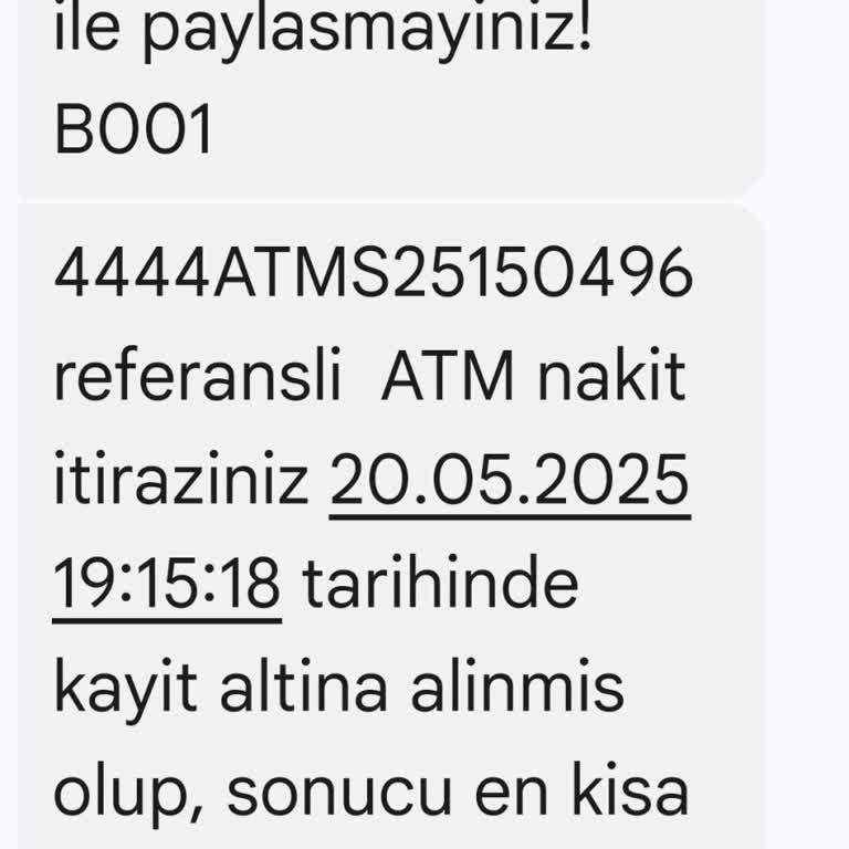 ATM'de Kaybolan Para Ve Belirsiz İşlem Süreci