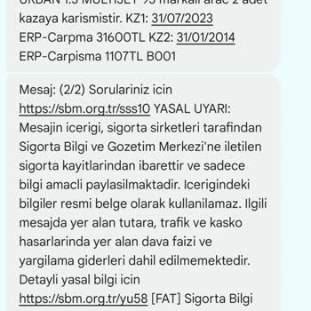 Hasar Kaydı Olmamasına Rağmen 5664 Sorgusunda Yüksek Hasar Kaydı Çıkıyor
