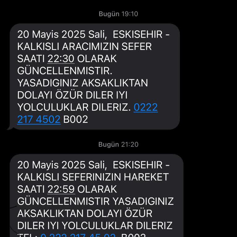 Bilet Saatinin Keyfi Değiştirilmesi Ve İlgisiz Müşteri Hizmeti