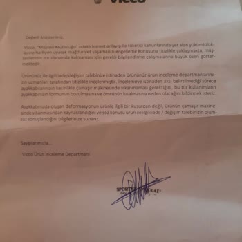 Vicco Bebek Botunda Üretim Hatası Ve Haksız İnceleme Cevabı