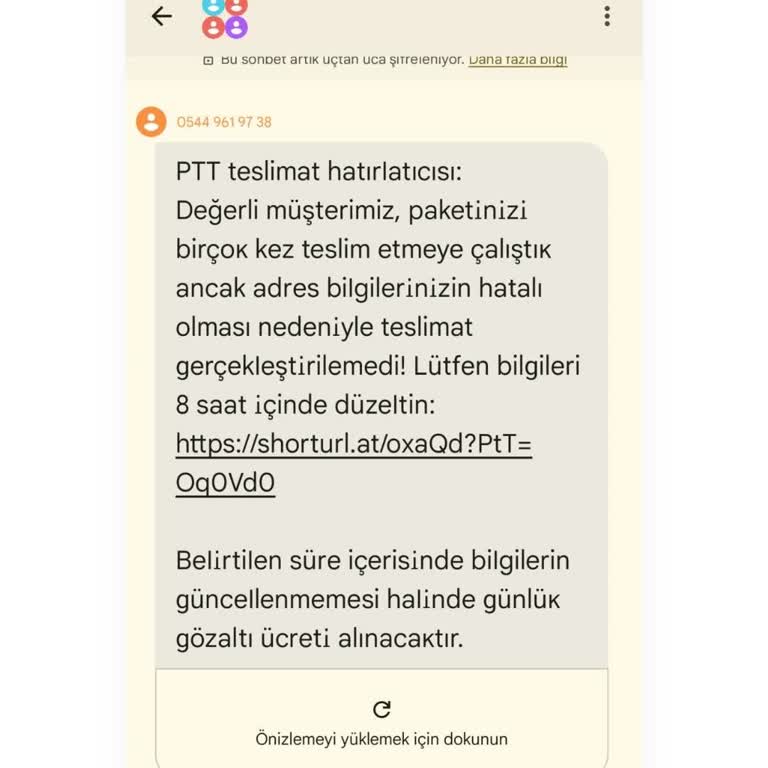 Şüpheli Kargo Mesajı İle Kişisel Bilgilerimin Tehlikeye Girmesi