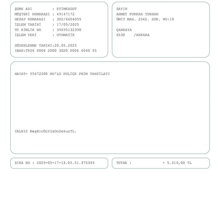 Krediye Bağlı Hayat Sigortası Poliçemin İptalini Talep Ediyorum