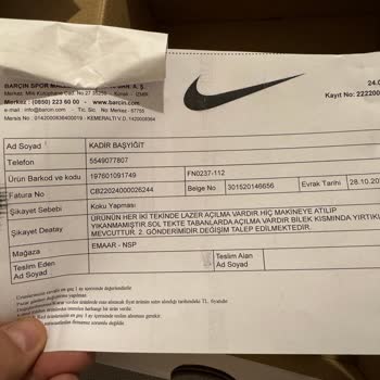 Ayakkabıda Erken Açılma Ve Olumsuz Garanti Süreci