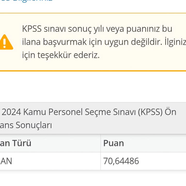 KPSS Puanı Uygun Olduğu Halde Programcı Kadrosuna Başvuru Sorunu