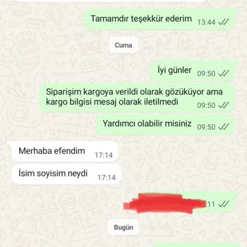 Siparişin Kargoya Verilmemesi Ve Bilgi Eksikliği Nedeniyle Mağduriyet