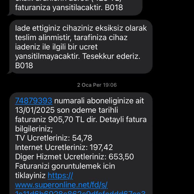 Kullanılmayan Abonelik İçin Haksız Borç Ve Tehdit İçerikli Mesajlar