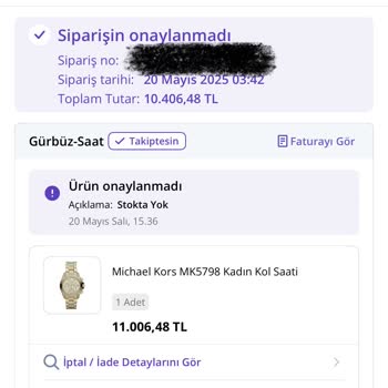 Aynı Gün İçinde İki Kez Mağduriyet: Stok Yok Bahanesiyle Siparişlerim İptal Edildi