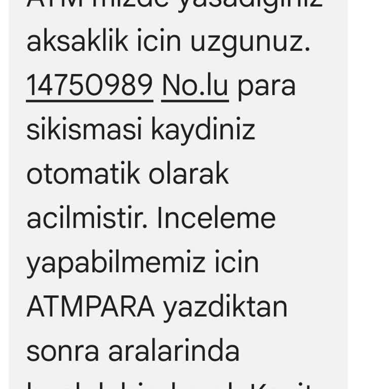 ATM Para Çekme Sorunu: Para Hesaptan Düştü, İade Yapılmadı
