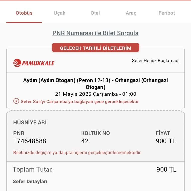 Yanlış Alınan Biletin İptalinde Sistem Mağduriyeti