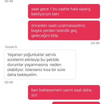 Sipariş Teslimatında Sürekli Gecikme Ve Yetersiz Bilgilendirme