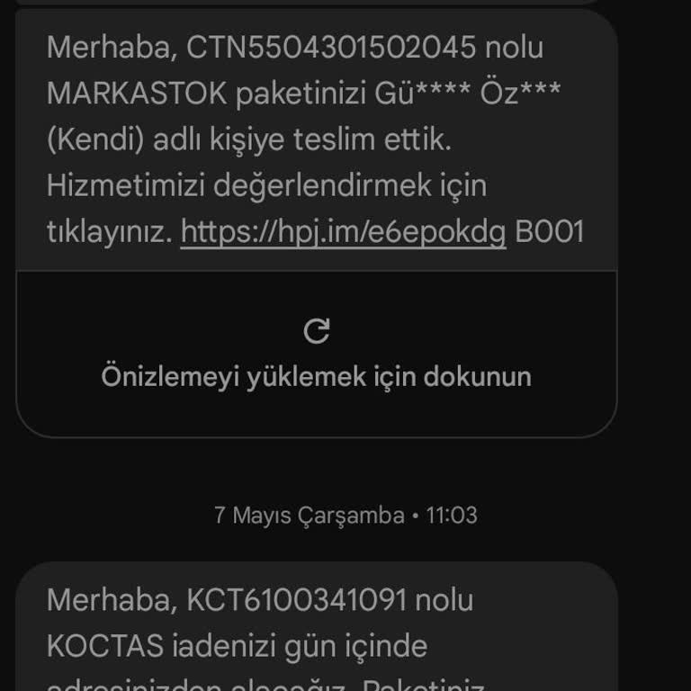 İade Edilen Ürünün Koçtaş'a Teslimatı 14 Gündür Gerçekleşmedi