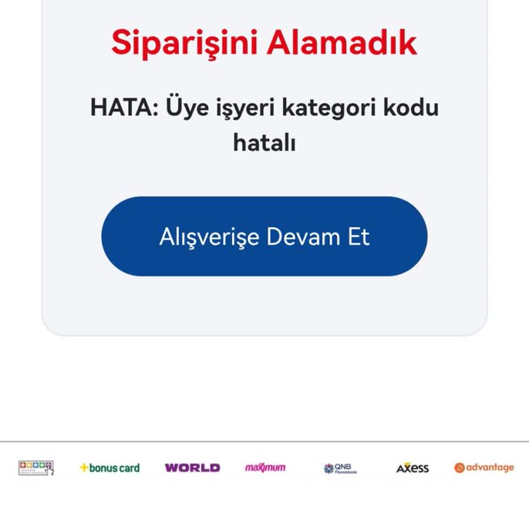 Sipariş Sırasında Kategori Kodu Hatası Nedeniyle Kitap Alamıyorum