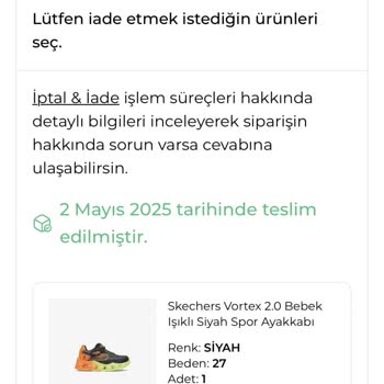 Yanlış Gönderilen Ayakkabı Ve İade Sürecinde İletişim Sorunu