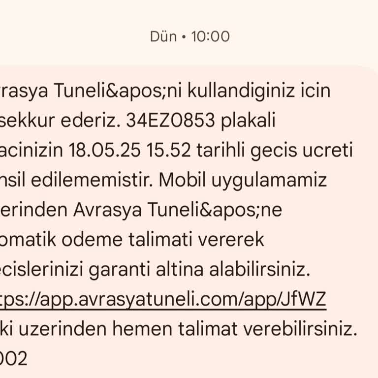 Hatalı Plaka İle Kaçak Geçiş Mesajı Ve Yanlış Tahsilat