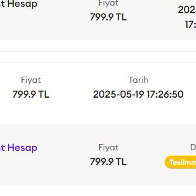 Satın Aldığım Hesap Teslim Edilmedi