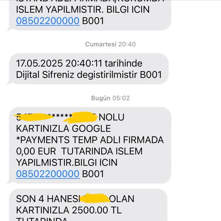 Ziraat Bankası Kartımdan Bilgim Dışında Yüksek Tutar Çekildi, Yetersiz Destek!