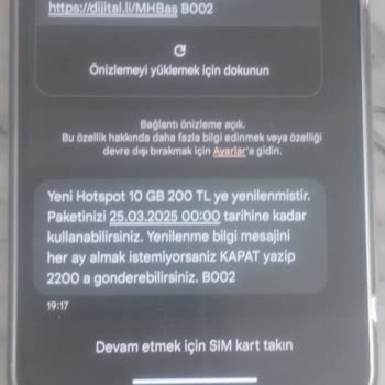 Faturalı Hat Ve Hotspot Ücretlendirmesiyle İlgili Süreklilik Sorunu