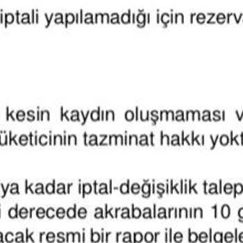 Turun Son Anda İptali Ve Sözleşmeye Uymayan Uygulama Mağduriyeti