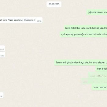 İade Edilen Ürünün Bedeli Hesabıma Yatırılmıyor Ve Firmadan Dönüş Alamıyorum