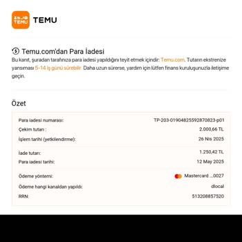 Temu'dan Aldığım Ürünler Beklentimi Karşılamadı, İade Sürecinde Vergi Kesintisi Sorunu Yaşadım