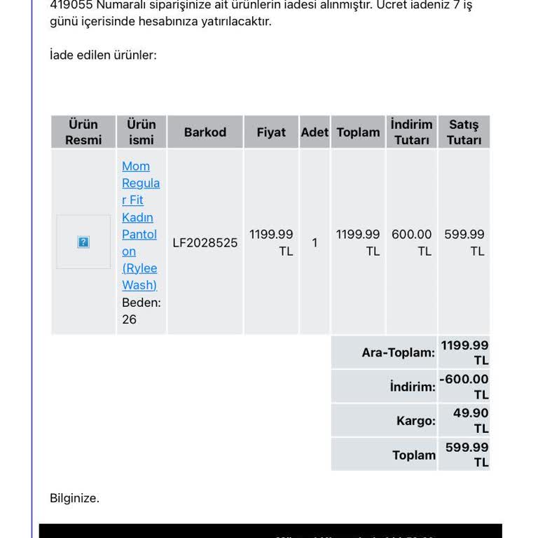 Yanlış Ürün Gönderildi İade Yapılmıyor Müşteri Hizmetleri Ulaşılmaz