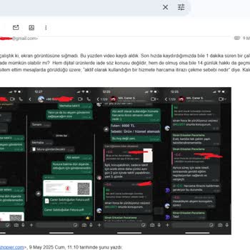 Shopierin Yetersiz Belge Gerekçesiyle 15 Bin TL Zarara Uğratması Ve İletişimsizliği
