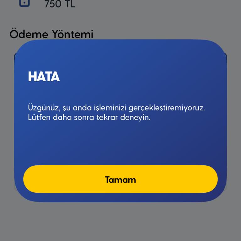 Turkcell Hesabım Uygulamasında Tekrarlayan Yükleme Hatası