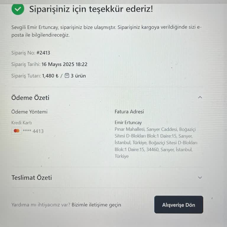 Siparişin Kargoya Verilmemesi Ve İletişim Eksikliği Güvenimi Zedeledi
