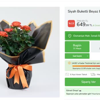 Sipariş Edilen Çiçek Ve Saksının Yanlış Gönderilmesi, Müşteri Hizmetlerinin Yetersizliği