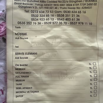 Filtre Değişimi Sonrası Su Akışında Azalma Ve Servis Problemi