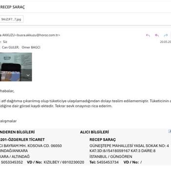 Kapıya Gelip Teslim Etmeden Geri Dönen Kargo Mağduriyeti