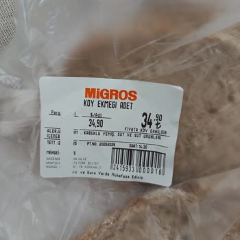 Migros Fırın Ekmeğinden Saç Kılı Çıkması Hijyen Sorunu