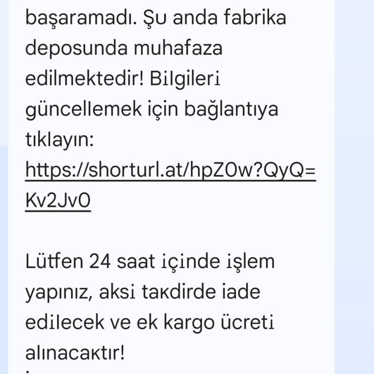 PTT Adına Gelen Sahte Kargo Mesajları Konusunda Sorumluluk