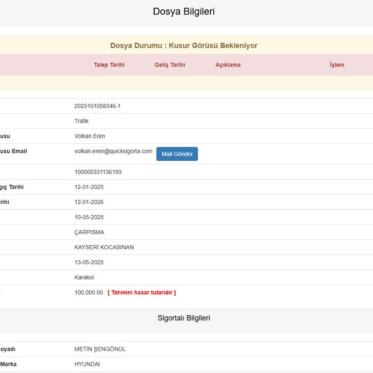 Kazadan Sonra Kusur Görüşü Ve Sigorta İşlemlerinin Gecikmesi