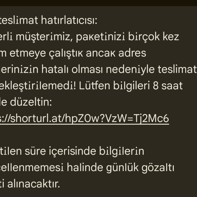 PTT Adına Gelen Yanıltıcı Mesajlarla Mağduriyet Yaşıyorum