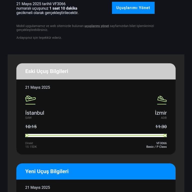 Uçuş Rötarı Bilgilendirmesi Yapılmadı, Mağdur Edildik