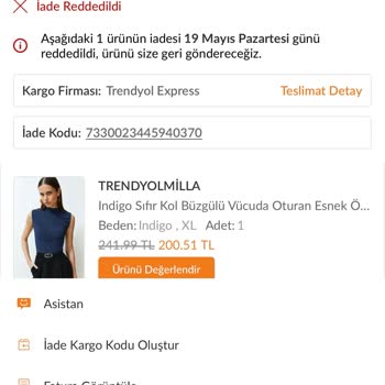 İade Sürecinde Ürün Eksikliği Ve Eksik Para İadesi