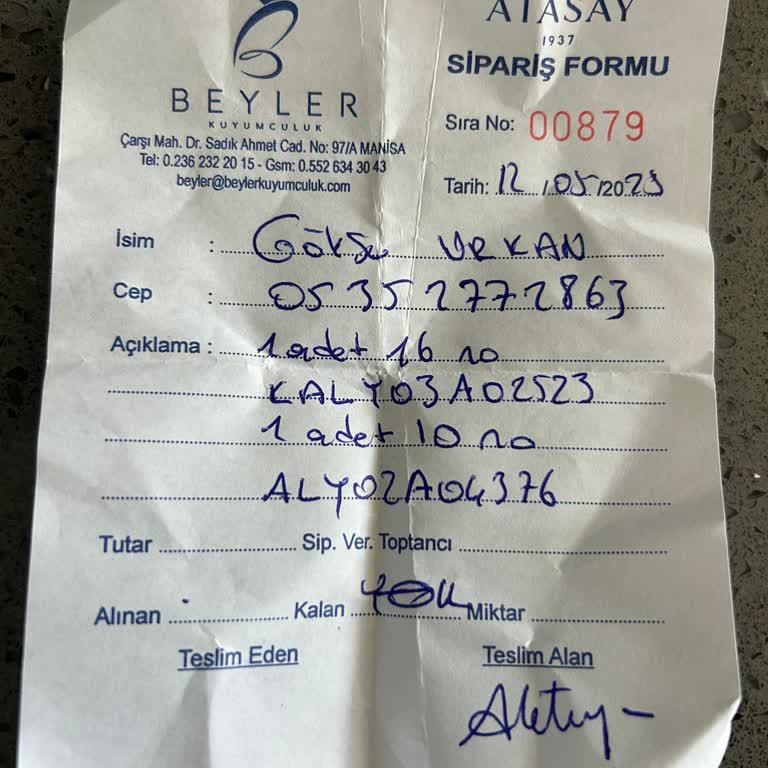 Alyans Değişiminde Yanlış Yüzük Ölçüsü Ve Garanti Belgesi Sorunu