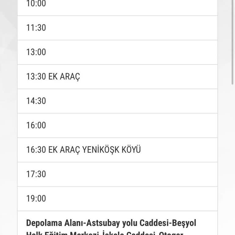 641 F Tipi Otobüsün 19:50 Seferinin Kaldırılması Mağduriyet Yaratıyor
