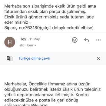 Eksik Ürün, İlgisiz Müşteri Hizmeti Ve Çözüm Yok!
