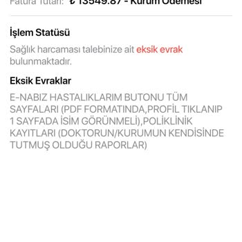 Türkiye Sigorta Gereksiz Evrak Talepleriyle Tedavimi Engelledi